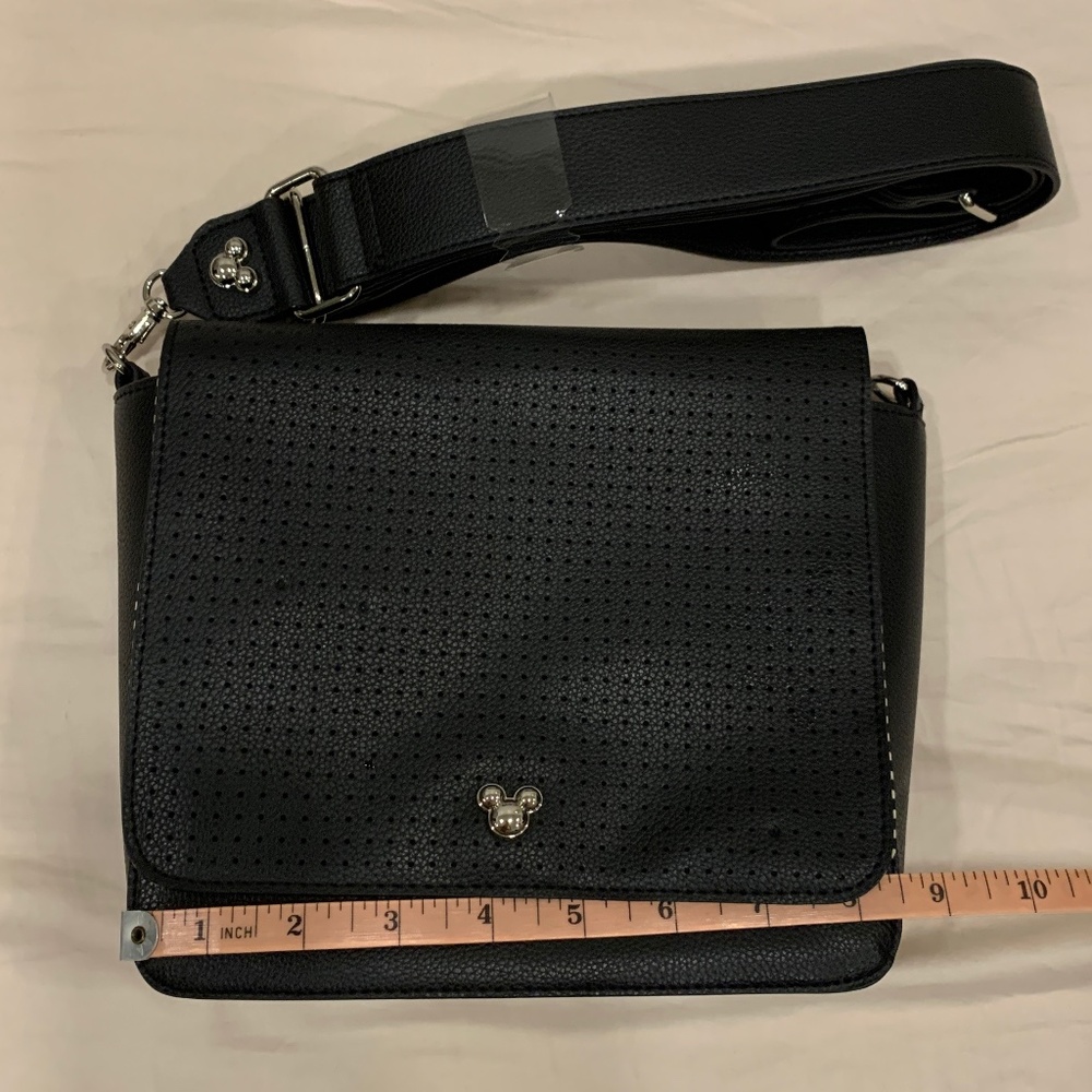 Disney Flare Crossbody Pin Bag in Black with Mickey Mouse Logo - Picture 4 of 10